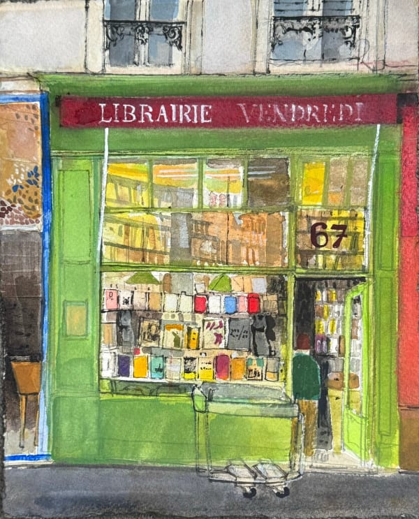 Peter Quinn RWS , Librarie, Paris