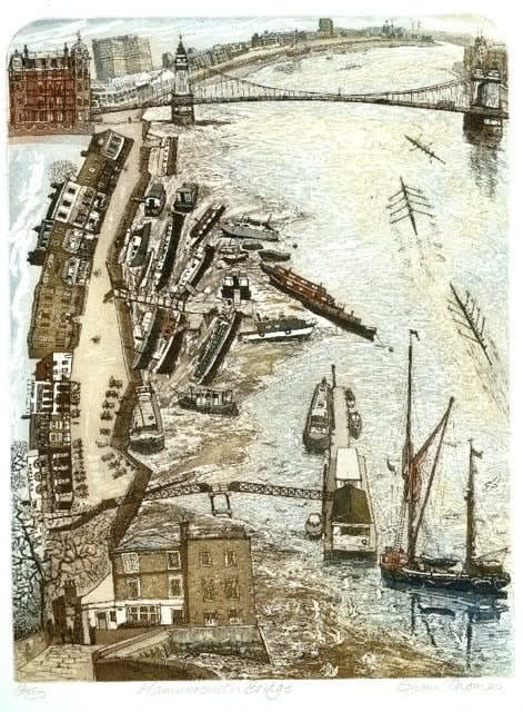 Glynn Thomas RE, Hammersmith Bridge