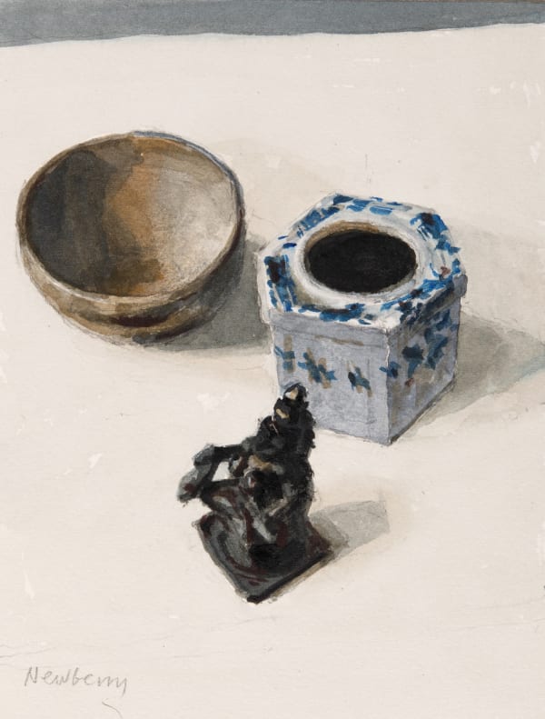 John Newberry RWS, Pot, Bowl and Indian Bronze