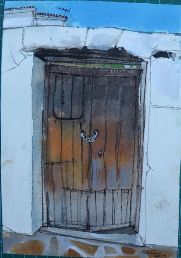 Peter Quinn RWS, Chained Door, Gaucin, Andalucia