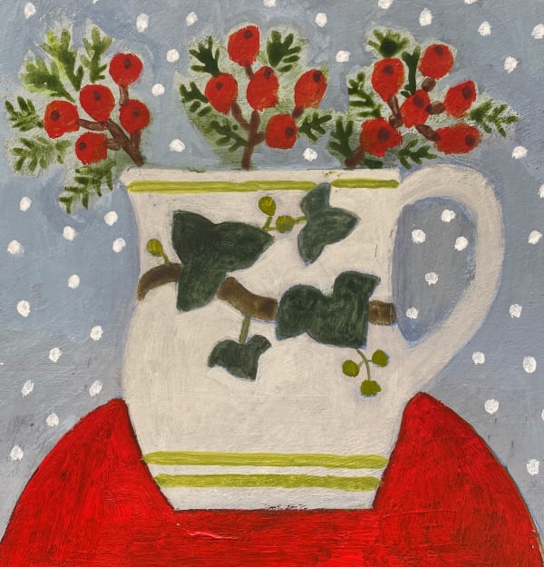 Jill Leman PPRWS Hon. RE, Ivy Jug & Berries