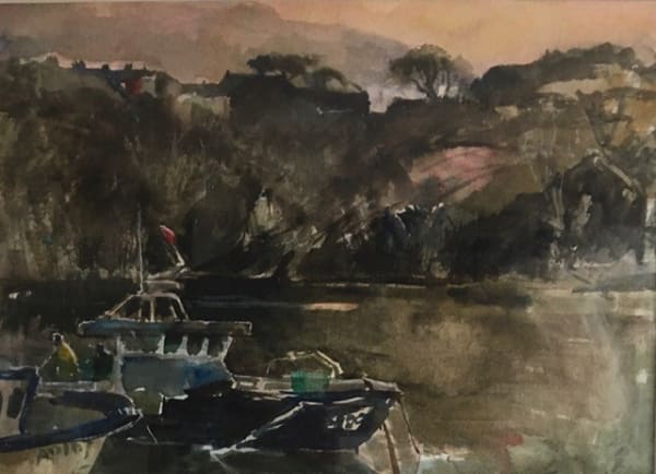Jane Corsellis RWS, Lobster Boats, Pembrokeshire