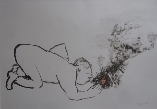 Richard Sorrell PPRWS Hon. RE, Blowing Up a Fire