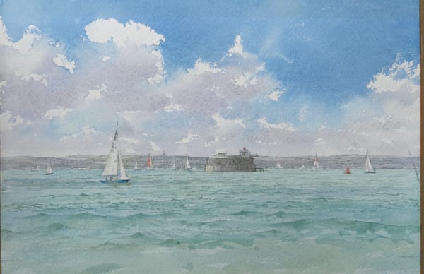 Dennis Roxby Bott RWS, Fort in the Solent