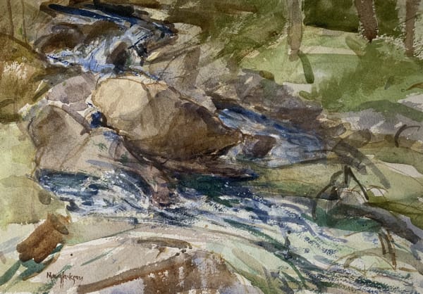 Mary Jackson RWS, The Mountain Stream, Chamonix