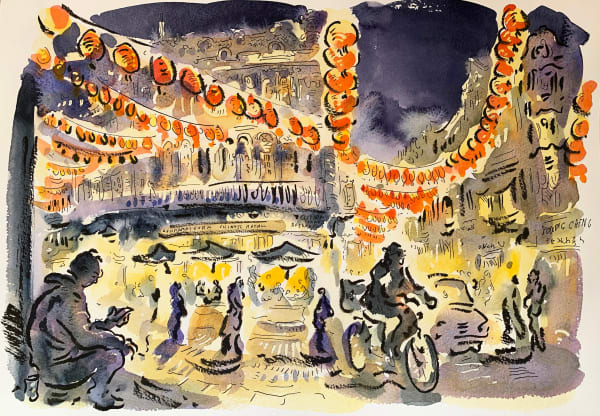 Paul Cox RWS, Wardour Street Rickshaw