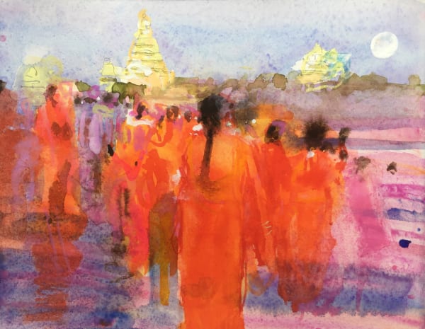 Simon Pierse RWS, New Year festival Mamallapuram