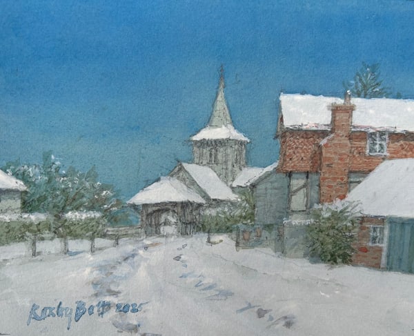 Dennis Roxby Bott RWS, The Church of St. Peter and St.Paul, Ewhurst