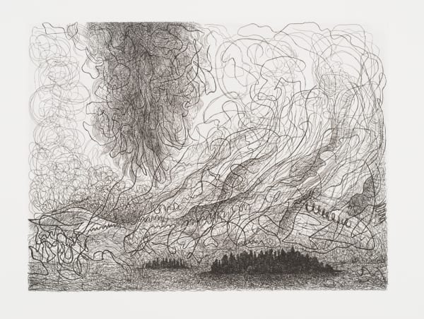 Paul Hawdon RE, Rain approaching Isola Madre-Lake Maggiore