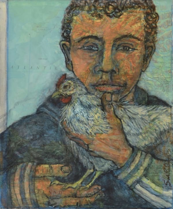 Sula Rubens RWS, Boy Holding a Young Chicken