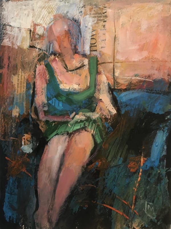 Colin Merrin RWS, Green Dress