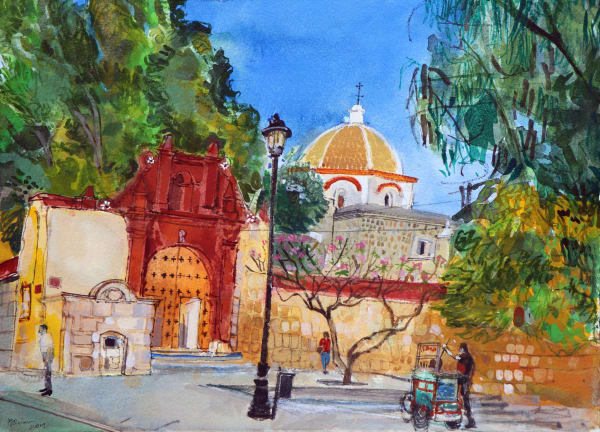 Peter Quinn RWS, Evening, Oaxaca, Mexico