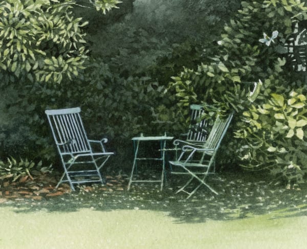 Liz Butler RWS, In the Shade of the Magnolia Trees, Goodnestone