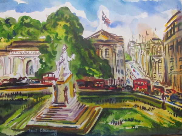 Neil Pittaway RWS RE, Hyde Park Corner From Wellington Arch, London