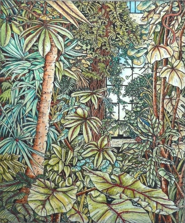 Meg Dutton RE, Glasshouse Window