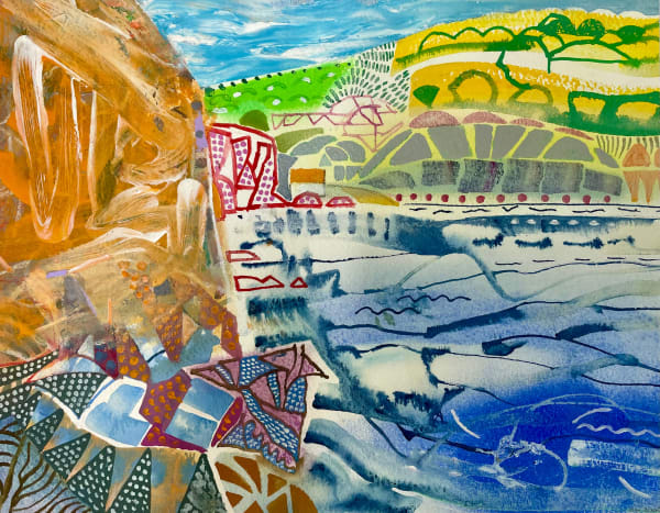 David Wiseman RWS, Hope Cove High Tide