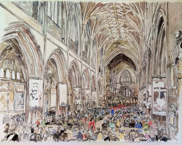 Thomas Plunkett PPRWS Hon. RE, University of Chester, Graduation Ceremony, Chester Cathedral