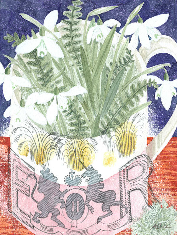 Angie Lewin RWS RE, February Coronation Mug