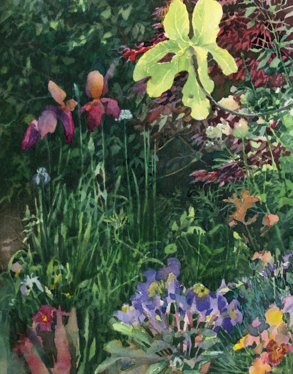 Liz Butler RWS, Sunlight Through the Fig Leaf