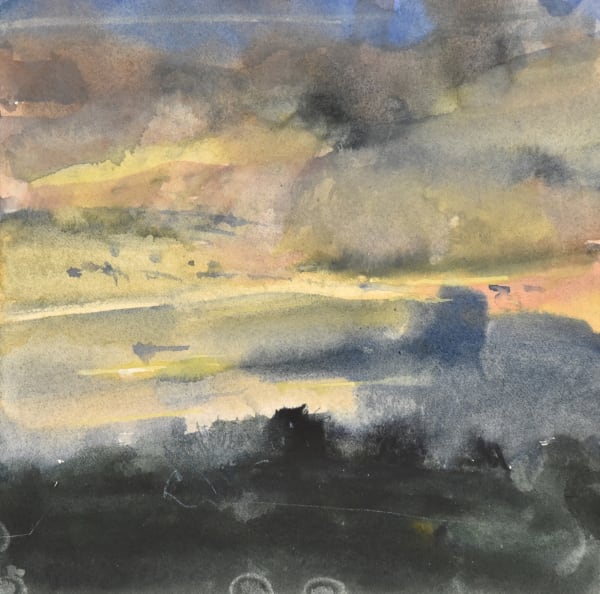Richard Pikesley RWS, Stacked Sky, Night Coming
