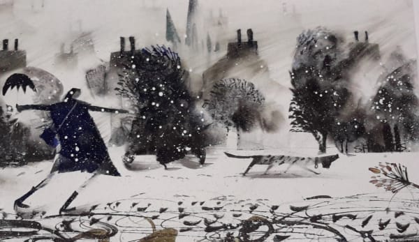 Sue Howells RWS, Just Walking the Dog
