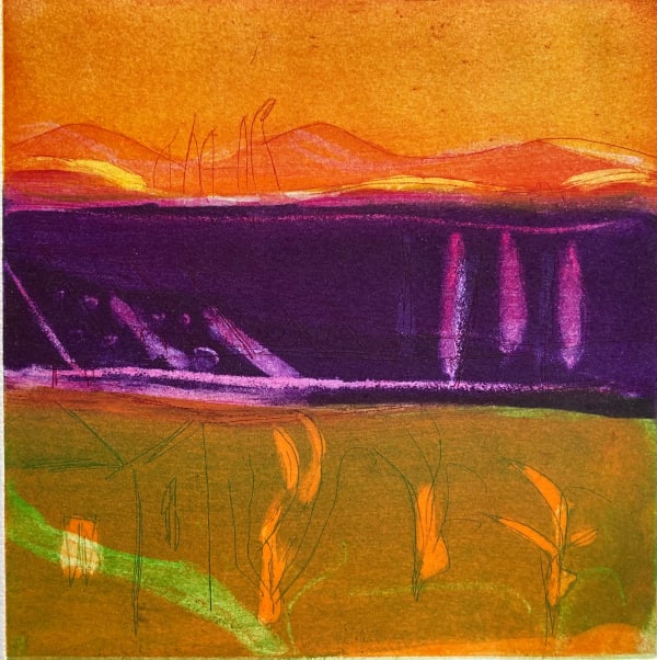 Louise Davies RE, Spanish sunset
