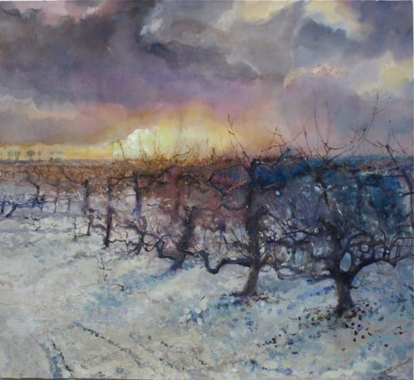 Sophie Knight RWS, End of a Day, An Army of Apple Trees