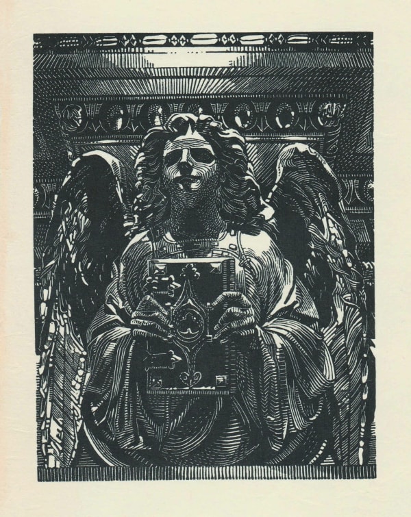 Anne Desmet RA RE, Angel and Book