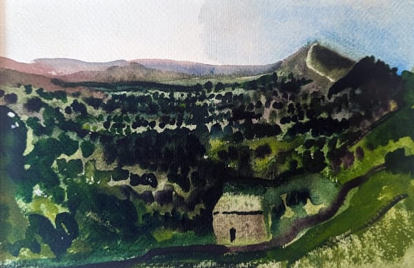 Neil Pittaway RWS RE, In the Peak District, Derbyshire, England