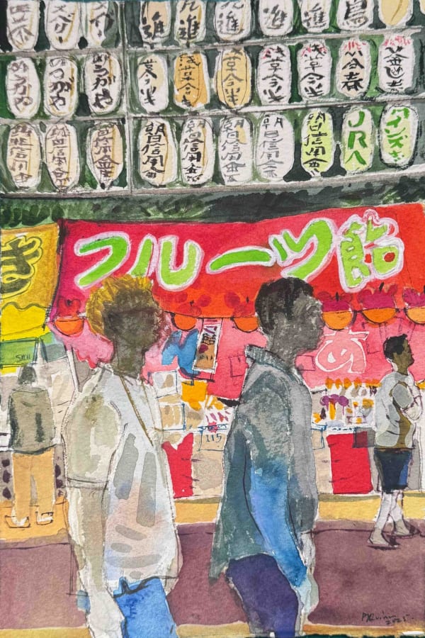 Peter Quinn RWS, Temple Festival, Tokyo