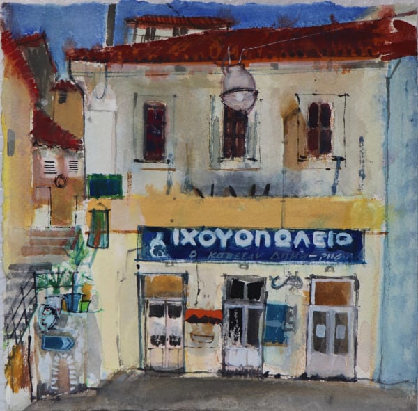 Peter Quinn RWS, Restaurant, Koroni, Greece