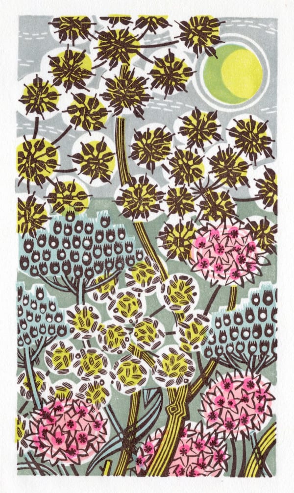 Angie Lewin RWS RE, Thrift Moon