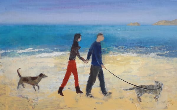 Richard Sorrell PPRWS Hon. RE, A walk by the sea