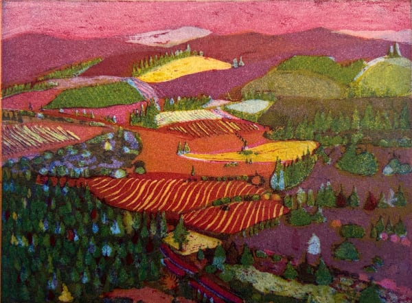 Karen Keogh RE, magenta sky