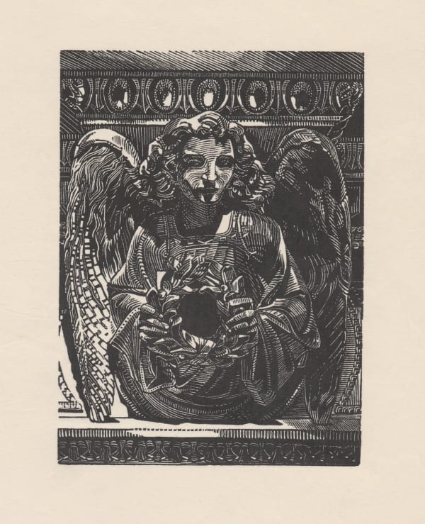 Anne Desmet RA RE, Angel with Laurel Wreath
