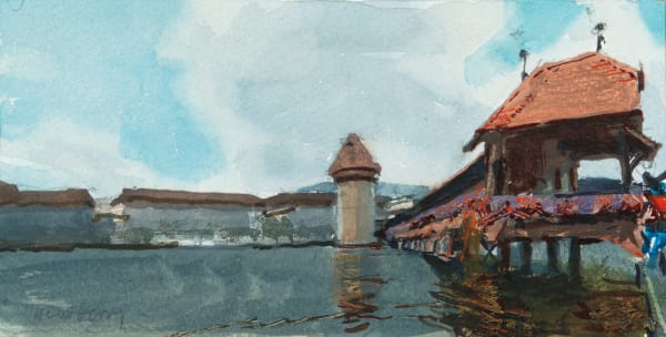 John Newberry RWS, Chapel Bridge, Lucerne, Switzerland