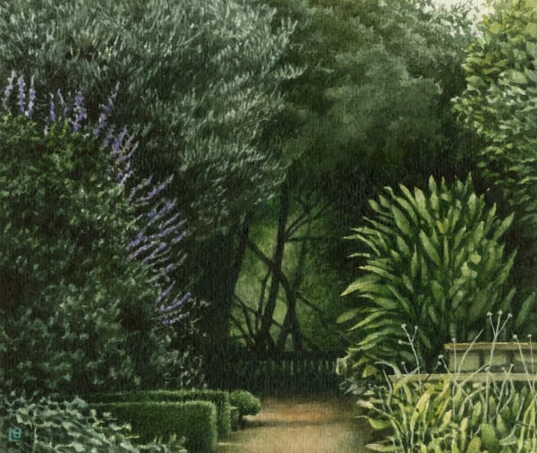 Liz Butler RWS, Shady Walk to the Bench