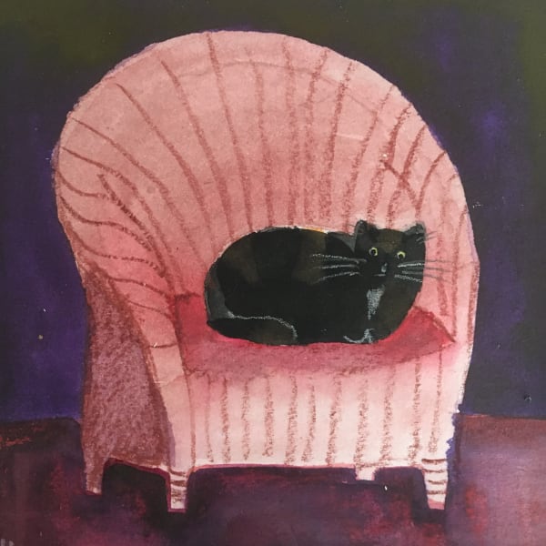 Jill Leman PPRWS Hon. RE, Lucky Black Cat