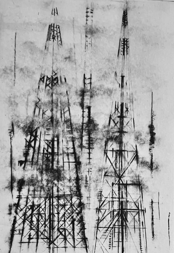 Jackie Newell RE, Masts on Cleeve Hill