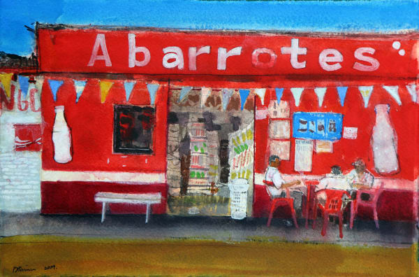 Peter Quinn RWS, Roadside Cafe, Chiapas, Mexico