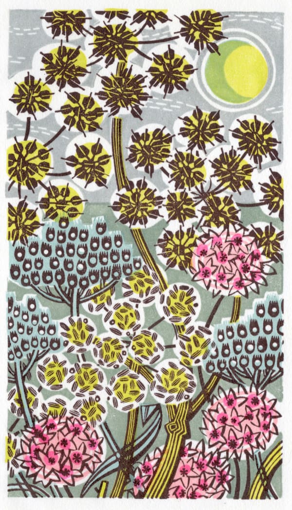 Angie Lewin RWS RE, Thrift Moon