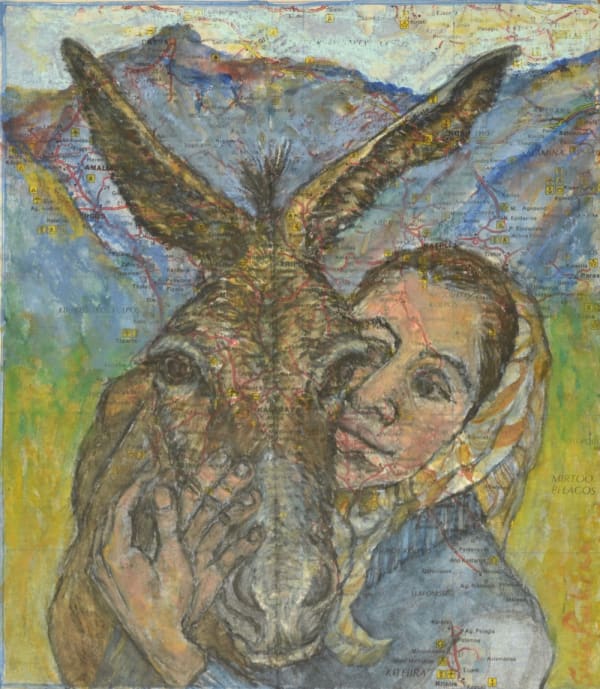 Sula Rubens RWS , Mountain Girl with her Donkey