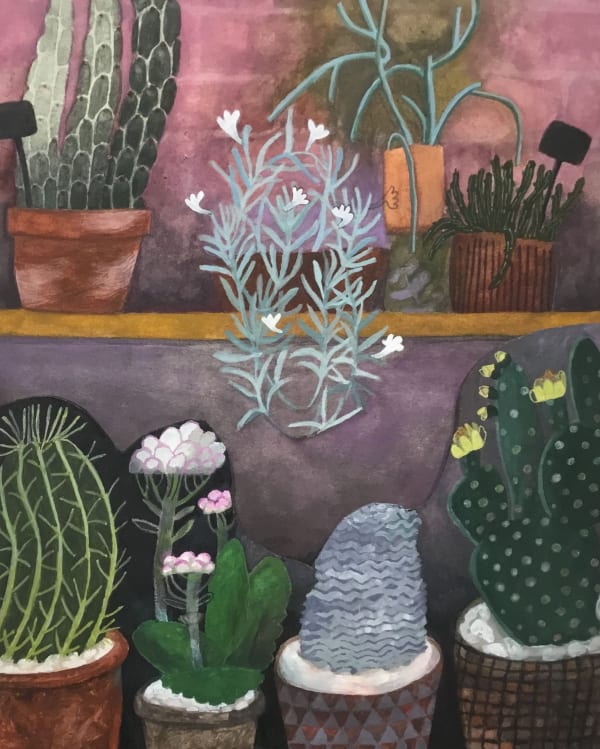 Gertie Young RWS, Succulent Display at the Physic Garden