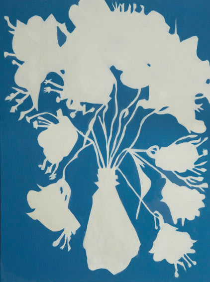 Thirza Schaap, sodabottle and flowers in blue, 2023