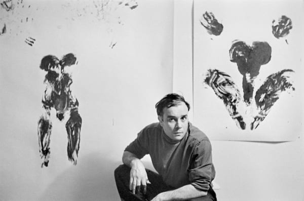 René Burri, Yves Klein with blue body paintings, Paris, France, Vintage, 1961