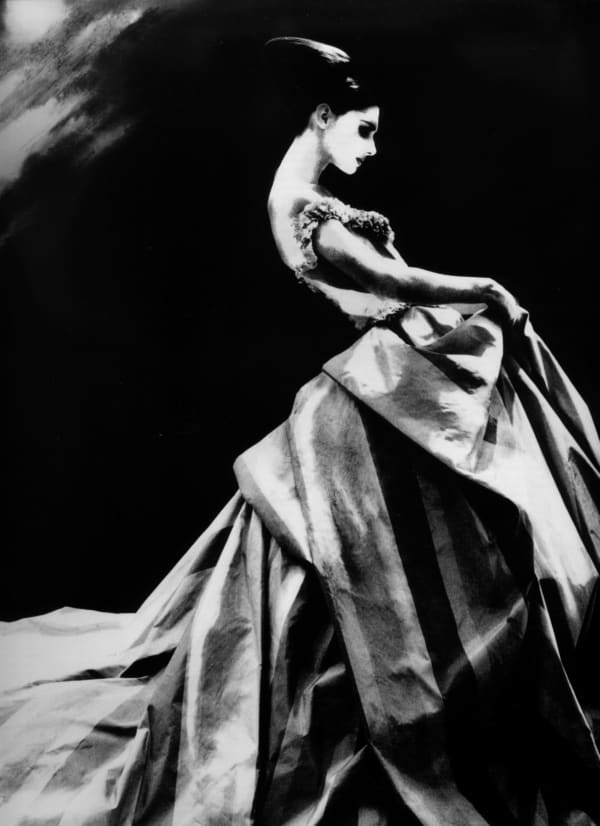 Lillian Bassman, Night Bloom, Ball Gown by Haute Couture Givenchy by John Galliano. Anneliese Seubert, Paris. The New York Magazine, 1996