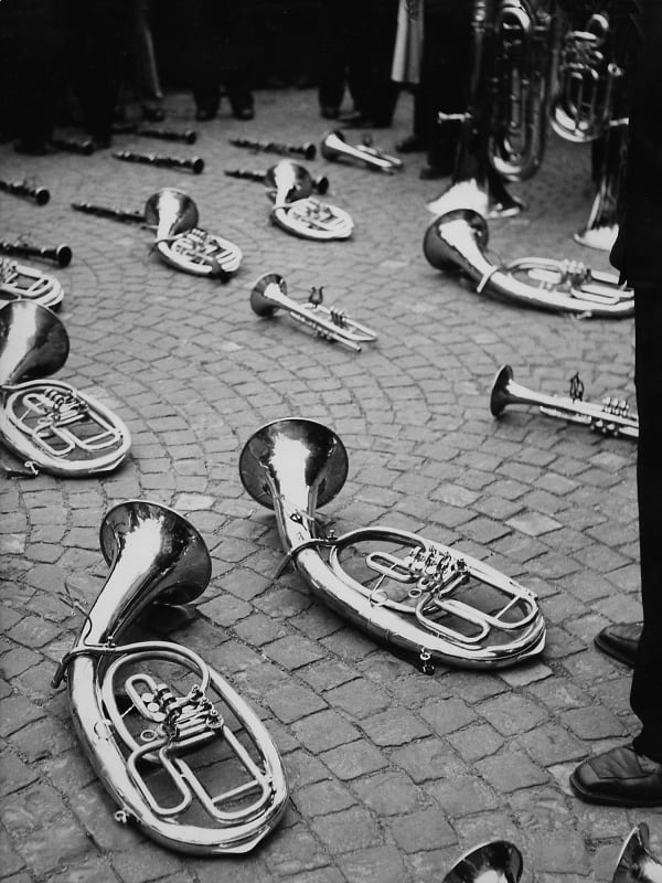 René Groebli, Münsterplatz (#273), Zürich, Early Work, Vintage, 1945