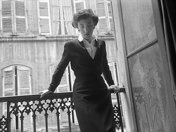 René Groebli, Rita auf dem Balkon (#1593), Paris, Das Auge der Liebe, Vintage, 1952