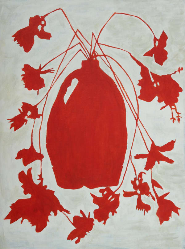 Thirza Schaap, thirteen flowers in fabric softener bottle, 2023