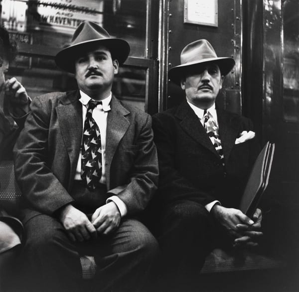 Louis Stettner, Two Seated Men with Folded Hands, 1946